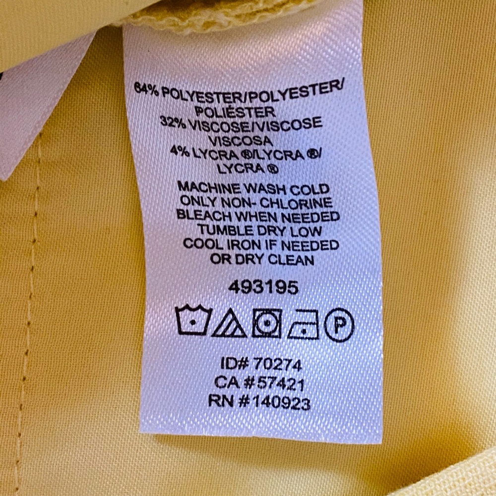 LOFT Marisa Yellow Trouser Cropped Work Pants 14 - Picture 5 of 10